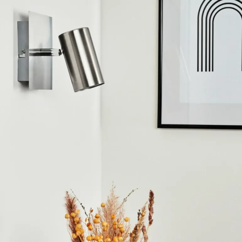 Applique murale Javel Chrome, Nickel mat, 1 lumière