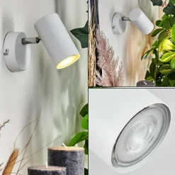 Applique murale Javel Chrome, Blanc, 1 lumière