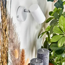 Applique murale Javel Chrome, Blanc, 1 lumière