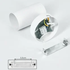 Applique murale Javel Chrome, Blanc, 1 lumière