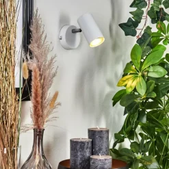 Applique murale Javel Chrome, Blanc, 1 lumière