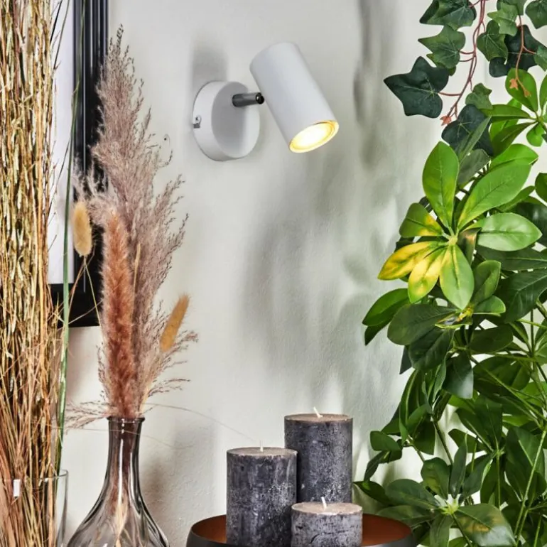 Applique murale Javel Chrome, Blanc, 1 lumière
