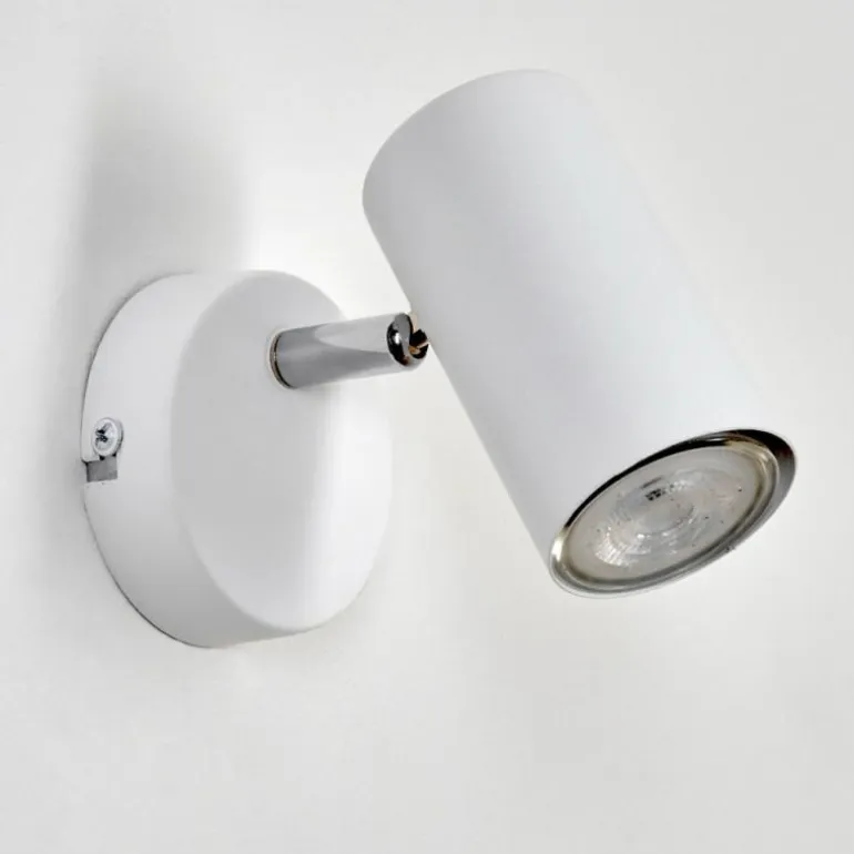 Applique murale Javel Chrome, Blanc, 1 lumière