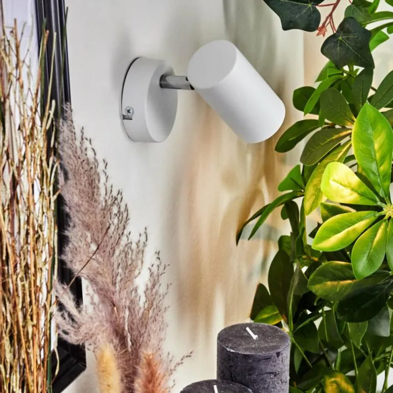 Applique murale Javel Chrome, Blanc, 1 lumière