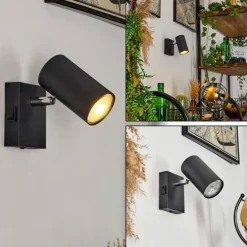 Applique murale Javel Noir, 1 lumière
