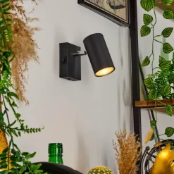 Applique murale Javel Noir, 1 lumière
