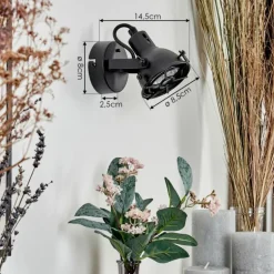 Applique murale Jonsered LED Noir, 1 lumière