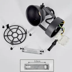 Applique murale Jonsered LED Noir, 1 lumière