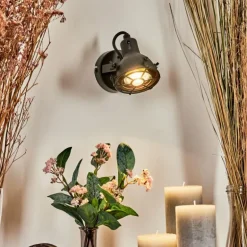 Applique murale Jonsered LED Noir, 1 lumière