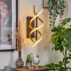 Applique murale Khovet LED Noir, 1 lumière