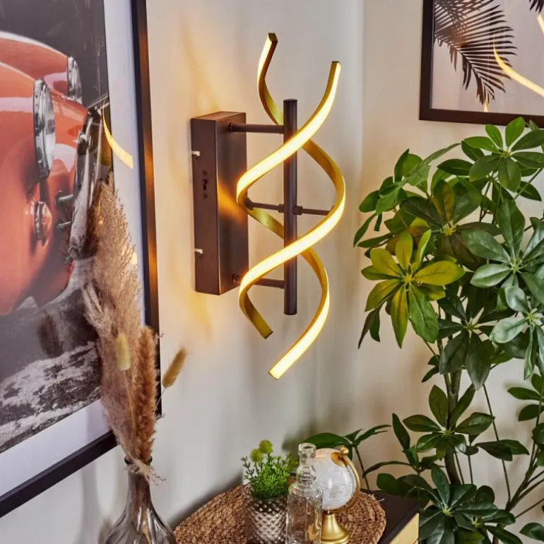 Applique murale Khovet LED Noir, 1 lumière