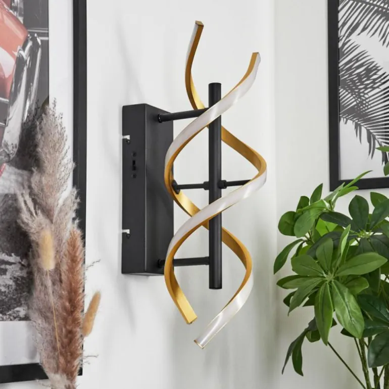 Applique murale Khovet LED Noir, 1 lumière