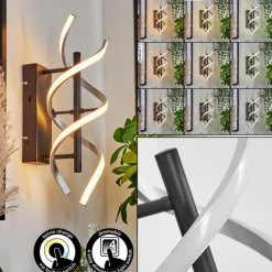 Applique murale Khovet LED Noir, 1 lumière