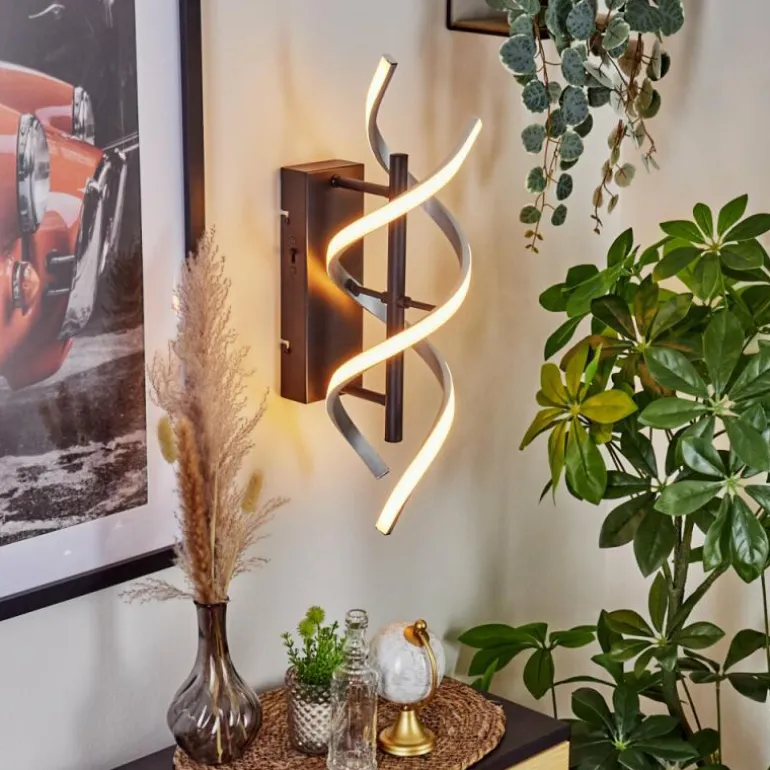 Applique murale Khovet LED Noir, 1 lumière