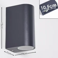 Applique murale Kingstown LED Anthracite, 1 lumière