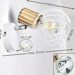 Applique murale Koler Blanc, 1 lumière