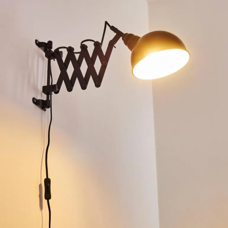 Applique murale Lasano Noir, 1 lumière
