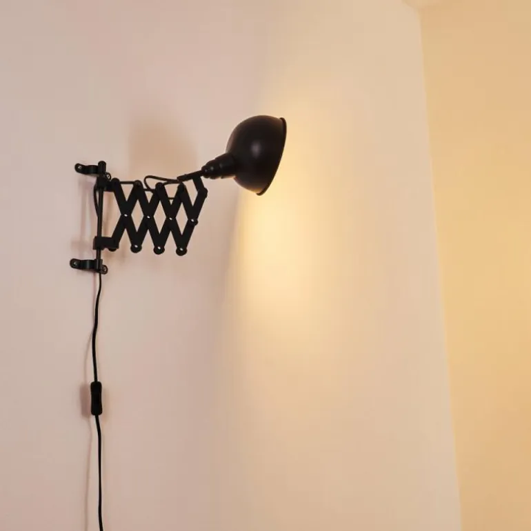 Applique murale Lasano Noir, 1 lumière