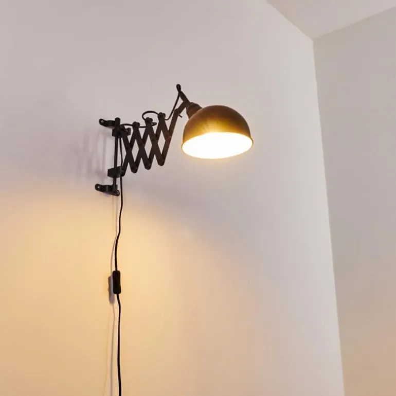 Applique murale Lasano Noir, 1 lumière