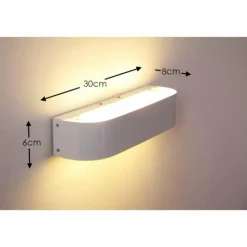 Applique murale LED Trio Blanc, 2 lumières