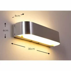 Applique murale LED Trio Aluminium, 1 lumière
