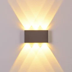 Applique murale Lente LED Aluminium, 6 lumières