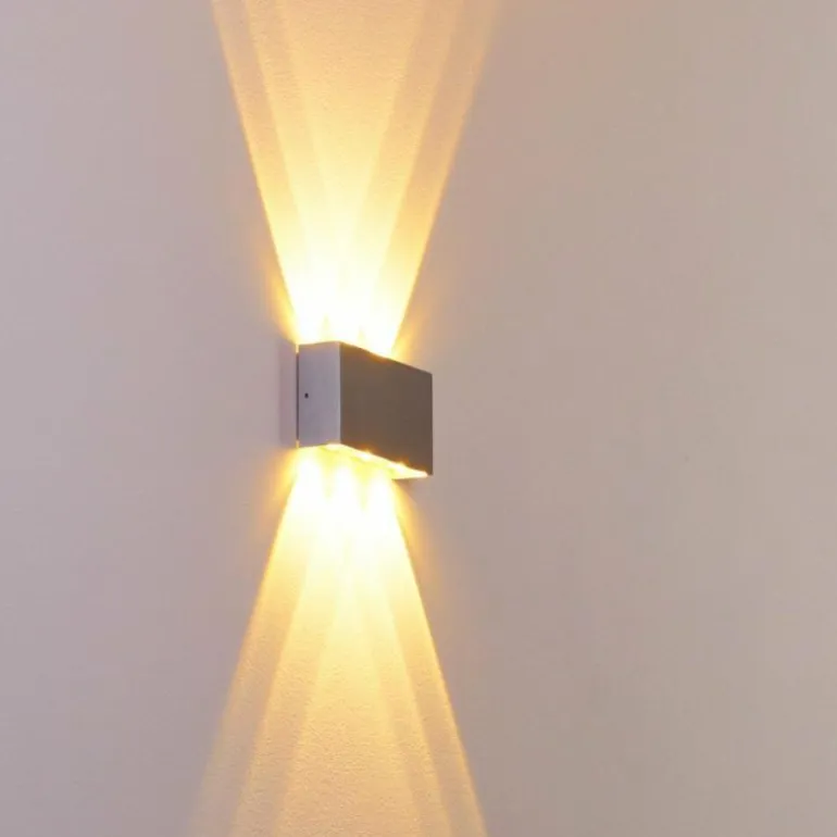 Applique murale Lente LED Aluminium, 6 lumières