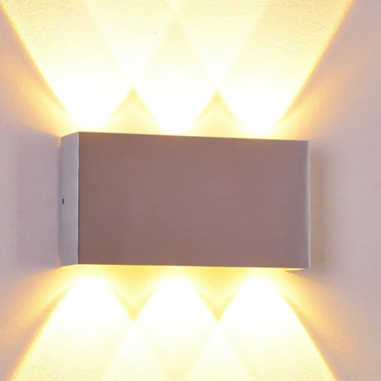 Applique murale Lente LED Aluminium, 6 lumières