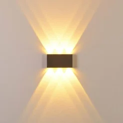 Applique murale Lente LED Aluminium, 6 lumières