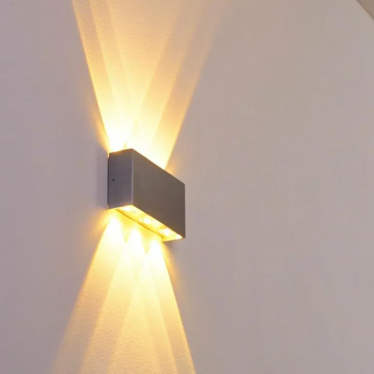 Applique murale Lente LED Aluminium, 6 lumières