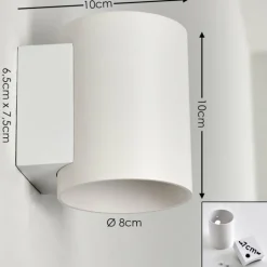 Applique murale Letsbo Blanc, 1 lumière
