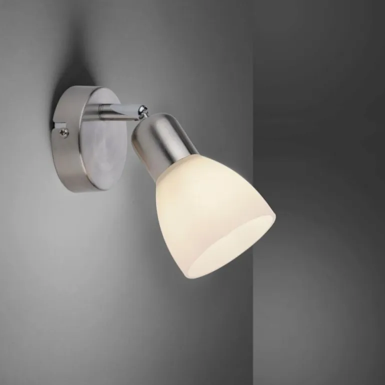 Applique murale Leuchten-Direkt KARO Acier brossé, 1 lumière