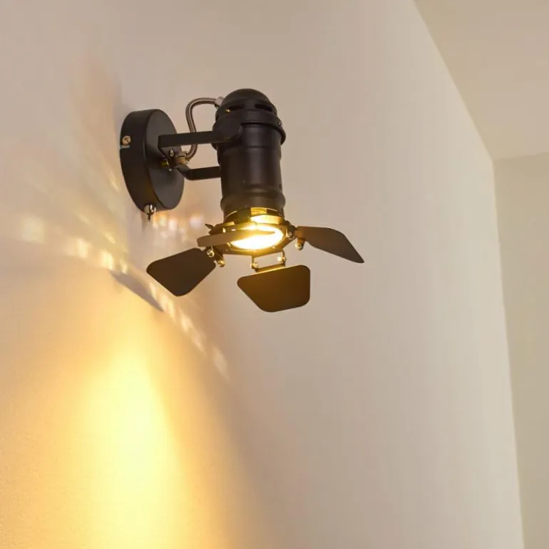Applique murale Lichinga Noir, 1 lumière