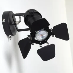 Applique murale Lichinga Noir, 1 lumière