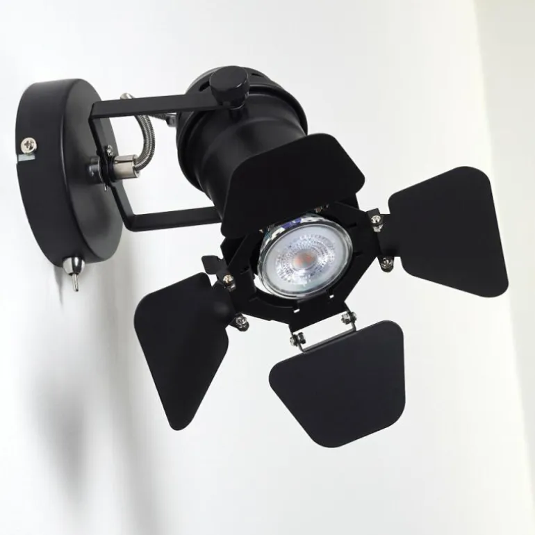 Applique murale Lichinga Noir, 1 lumière