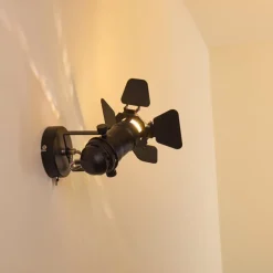 Applique murale Lichinga Noir, 1 lumière