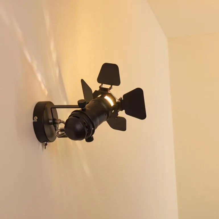 Applique murale Lichinga Noir, 1 lumière