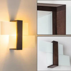 Applique murale Lovikka Bois foncé, 1 lumière