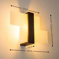 Applique murale Lovikka Bois foncé, 1 lumière