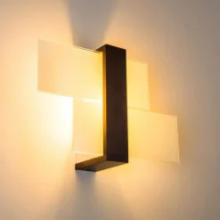Applique murale Lovikka Bois foncé, 1 lumière