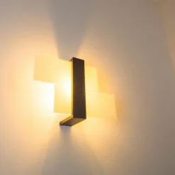 Applique murale Lovikka Bois foncé, 1 lumière