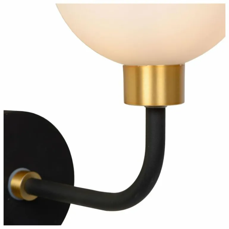 Applique murale Lucide BEREND Noir, 1 lumière