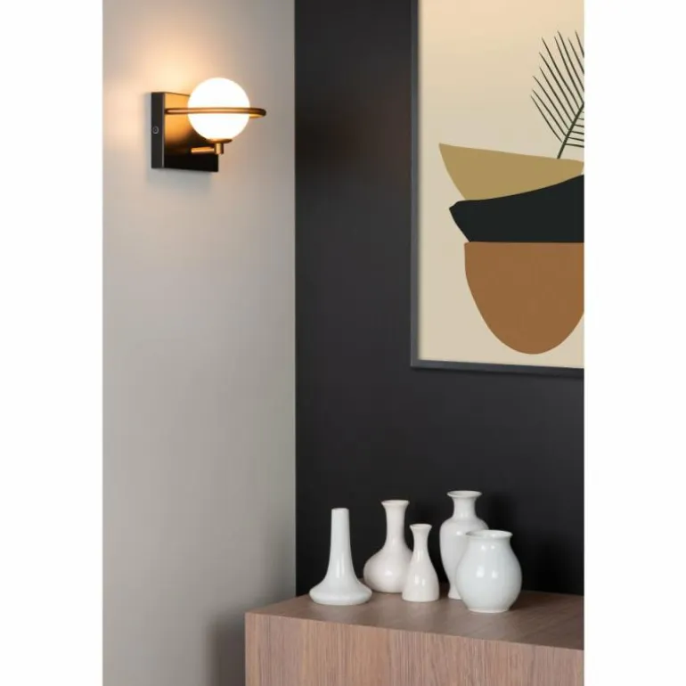 Applique murale Lucide ISOBEL Laiton, Noir, 1 lumière