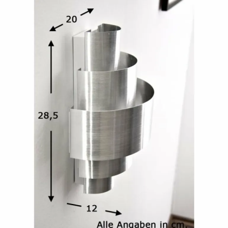 Applique murale Lucillo Aluminium, 1 lumière