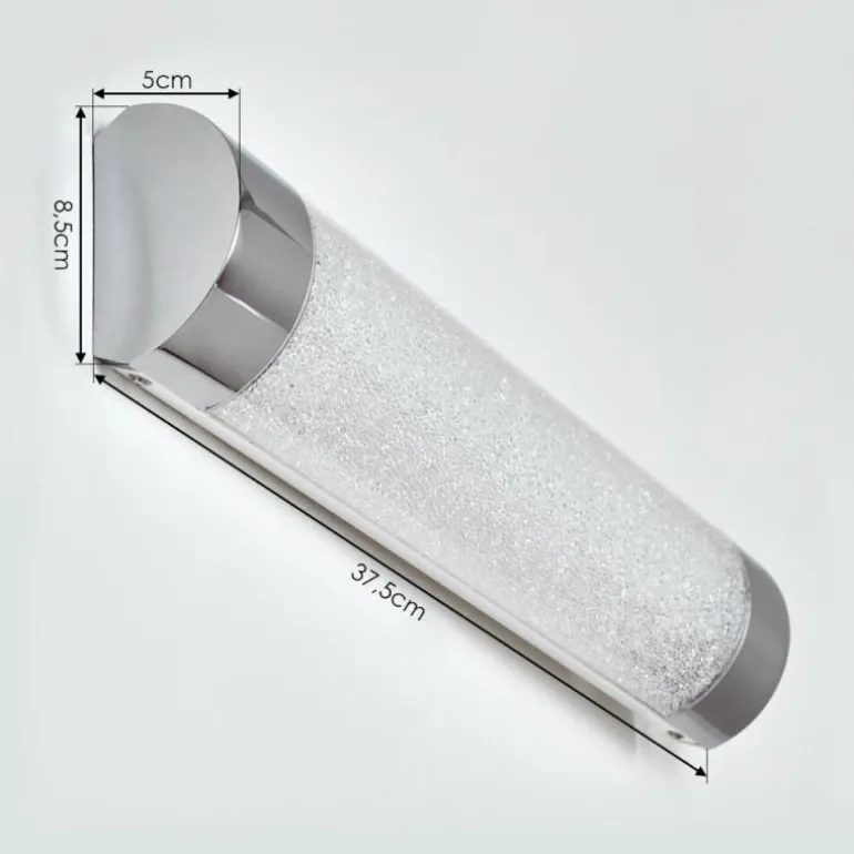 Applique murale Macaje LED Chrome, Transparent, 1 lumière