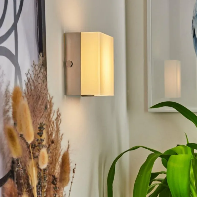 Applique murale Metaghan LED Chrome, 1 lumière