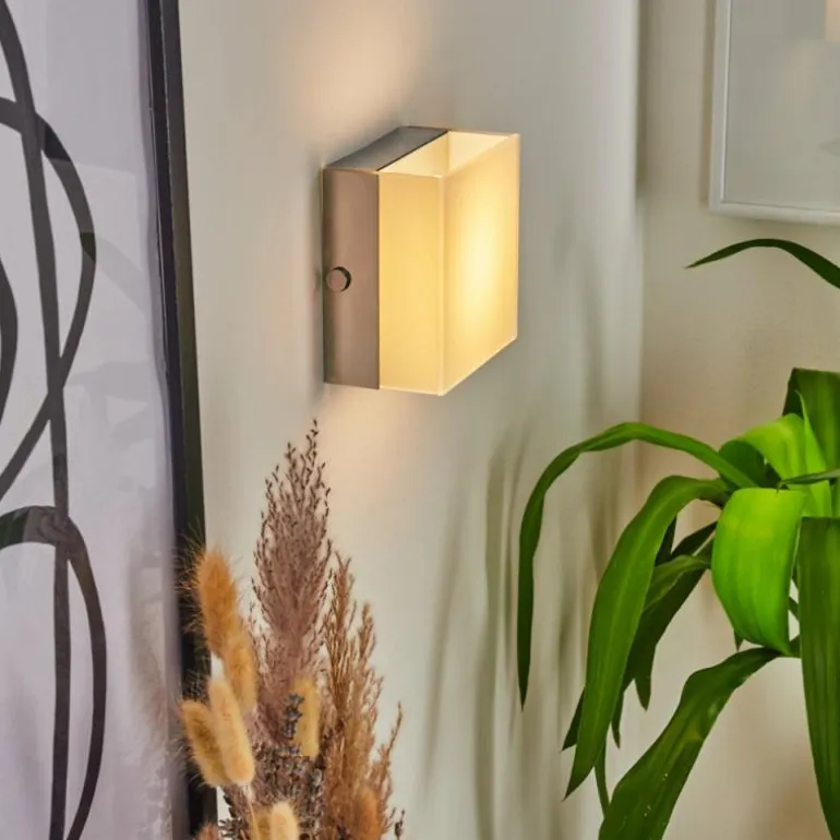 Applique murale Metaghan LED Chrome, 1 lumière