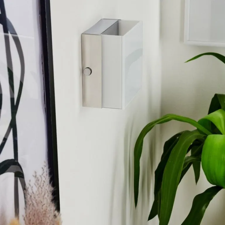 Applique murale Metaghan LED Chrome, 1 lumière