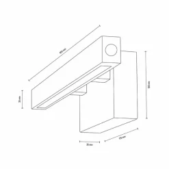Applique murale Mixto LED Écru, 1 lumière
