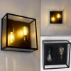 Applique murale Moatize Noir, 2 lumières